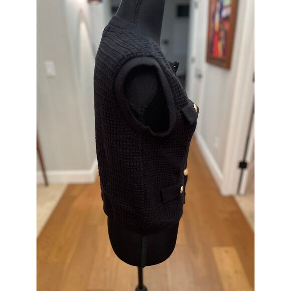 [BLANKNYC] Sleeveless Knit Vest Cardigan Black (Size S) - NWT - Picture 8 of 10